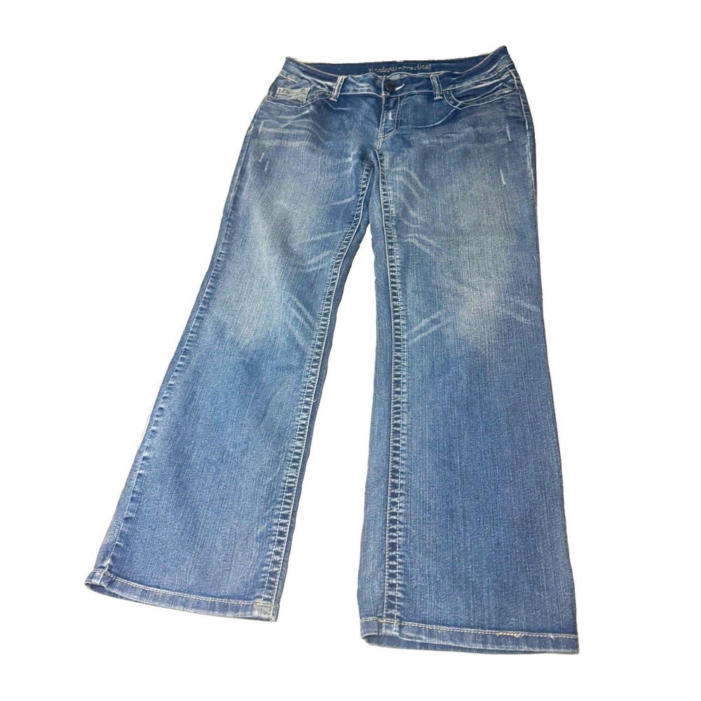 Standards & Practices Juniors 13 Blue Stretch Bootcut Jeans Medium Wash Denim